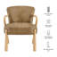 Fauteuil d'appoint rembourré en similicuir Arden-969159936-969159939