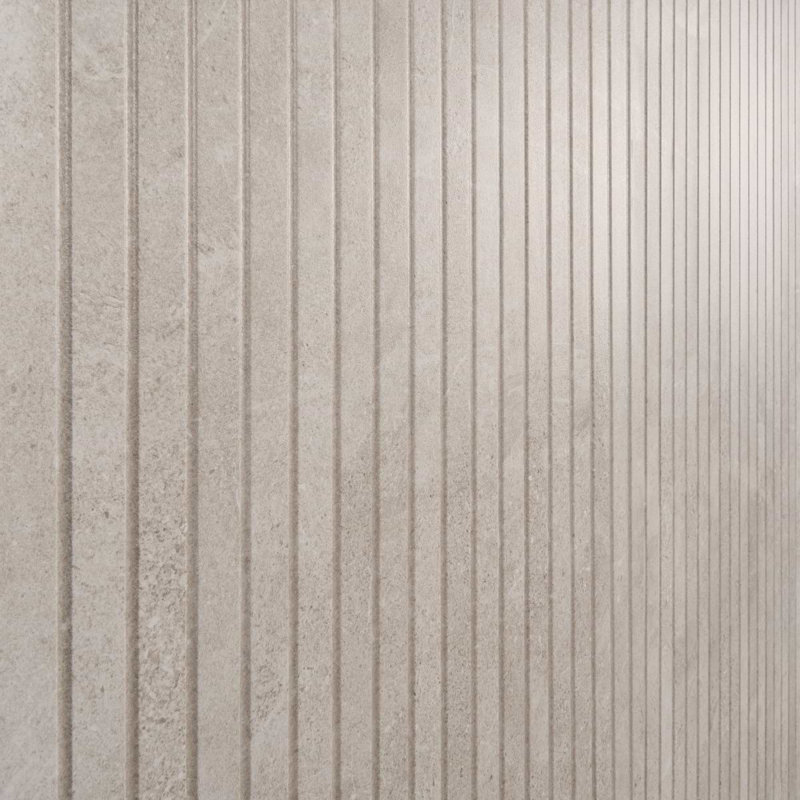 Lune 24x48 Fluted Matte Porcelain Tile, Beige