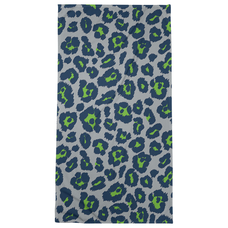 Holderness Beach Towel, Polyester/Cotton Blend, Wolf Grey/Action Green/College Navy
