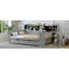 Lit de jour avec tablettes de rangement, lit multifonctionnel avec lit gigogne simple et bureau d'étude, gris-213492955