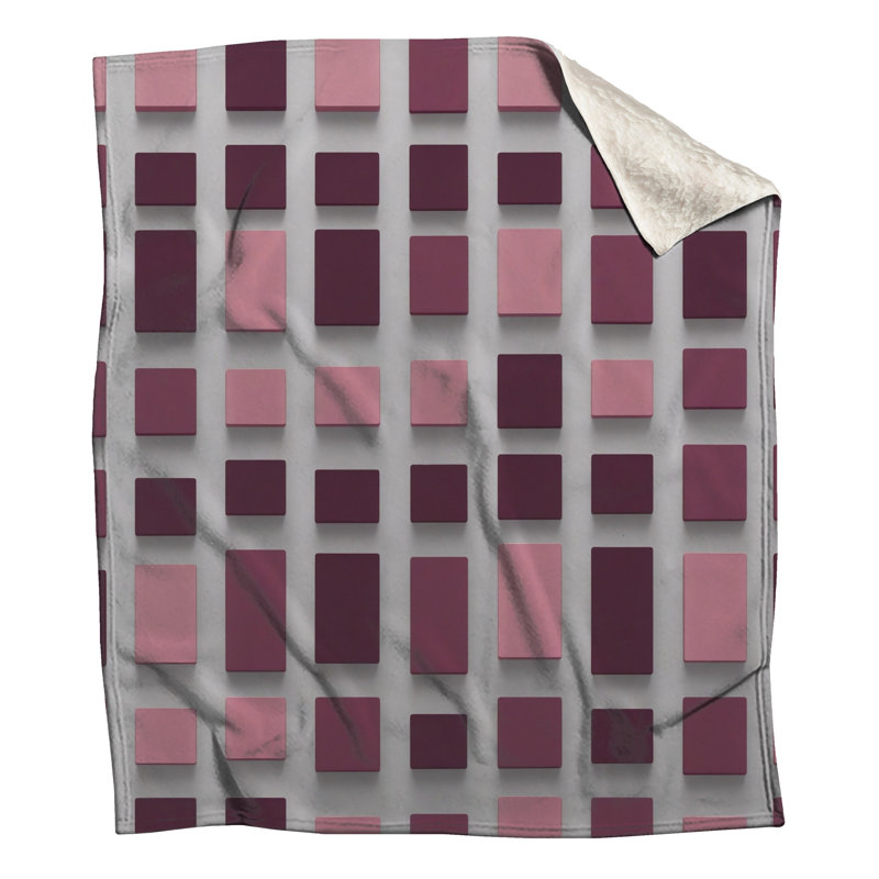 Couvertures rectangulaires roses et mauves, 50in W x 60in H