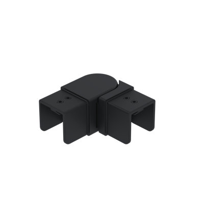 40 mm Square Caprail Horizontal Adjuster, Matte Black