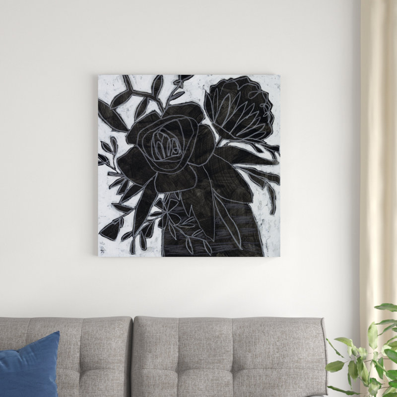Tableau noir jardin II, H 30 po x l 30 po