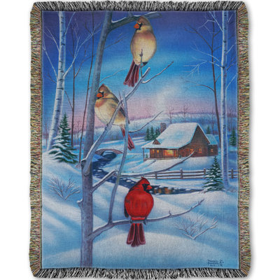 Woven Throw Blanket, Winter's Eve by Robert Andrea