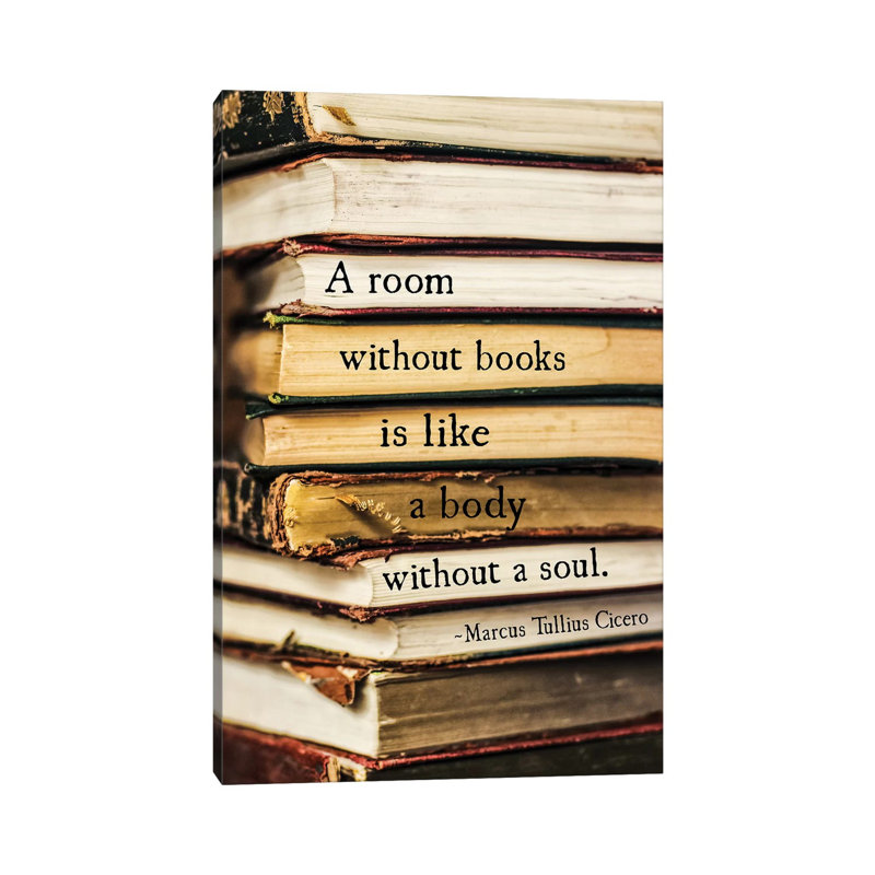"Une chambre sans livres" par Debbra Obertanec - impression sur toile tendue, H 18 po x l 12 po x 1,5 po
