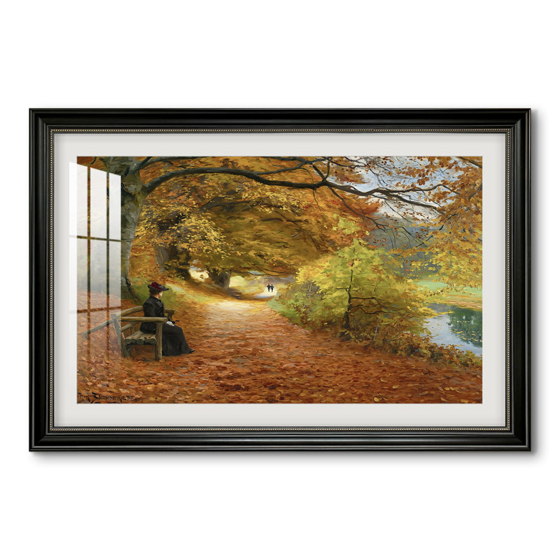 Un sentier boisé à l'automne, 1902 - Hans Andersen - Brendekilde - Estampe encadrée sur mesure, 28x40 INNER SIZE