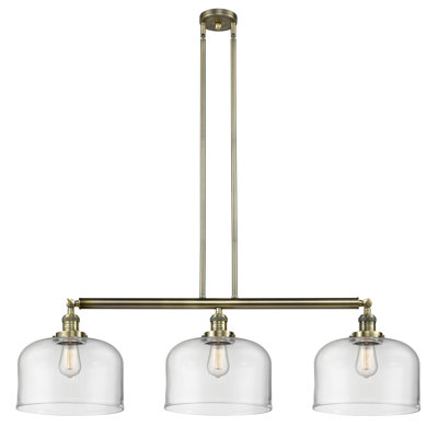 Bell - Luminaire suspendu pour îlot de cuisine 3 lumières 42 " 