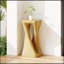 Table d'appoint d'extérieur Twist Shape, béton léger avec texture semblable au bois-1443078763