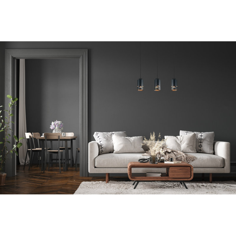 - Light Pendant, Black, 3 Lights