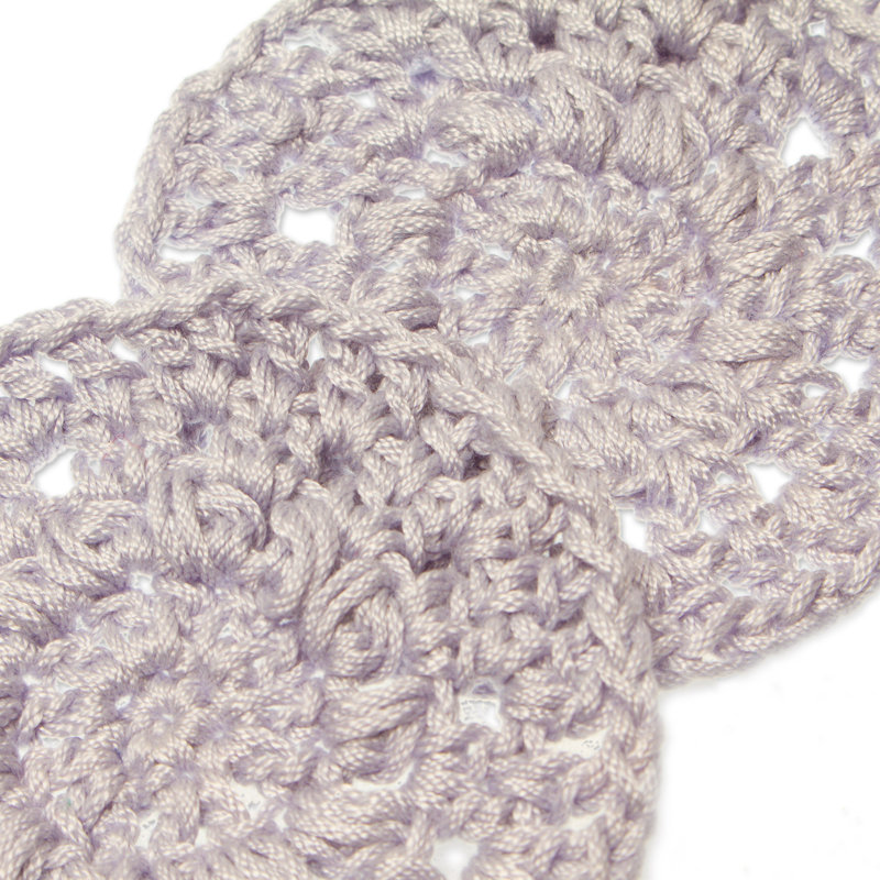 Ensemble de sous-verres crocheté à la main bleu clair et gris (ensemble de 4)