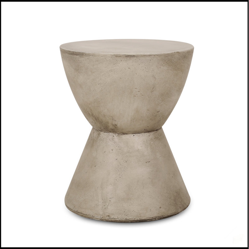 Table d'appoint d'extérieur durable MGO au design moderne en forme de sablier pour le patio et la cour arrière