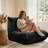 Togo Lazy Sofa Chair, Large Bean Bag Chairs for Adults, Memory Foam Fluffy Lounge Chair with Lumbar Pillow, Corduroy Giant Armless Lazy Floor Sofa for Bedroom, Living Room & Gaming-1808489863