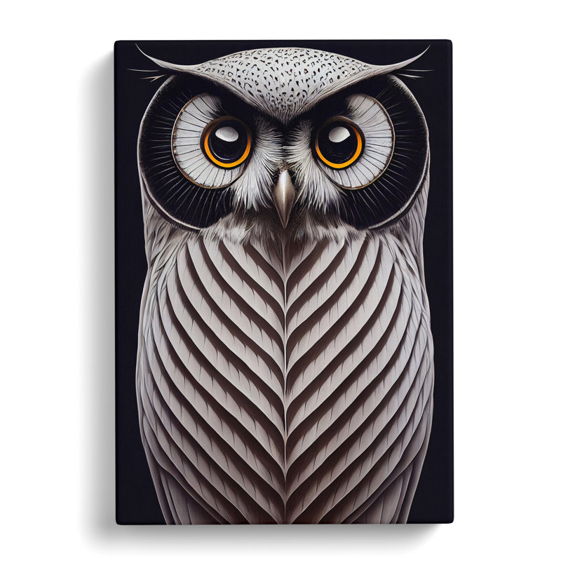 Awesome Owl - Wrapped Canvas Print, 50cm H x 35cm W x 3cm D