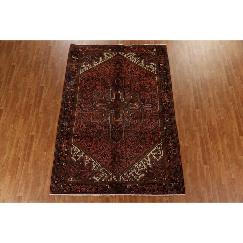 Tapis rétro en laine 7 x 10