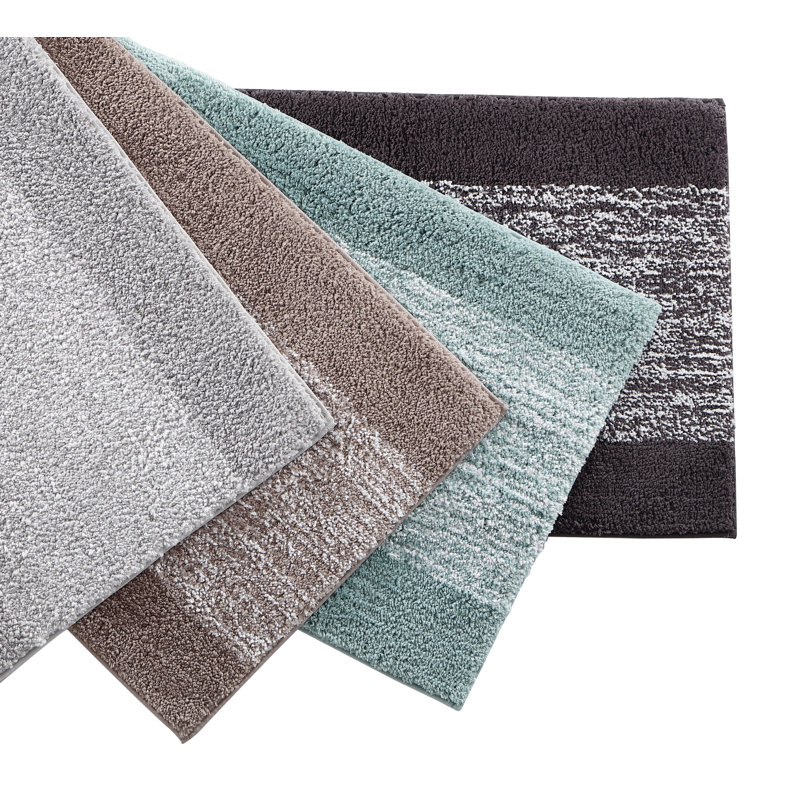 Amina Non-Slip Bath Rug, Gray