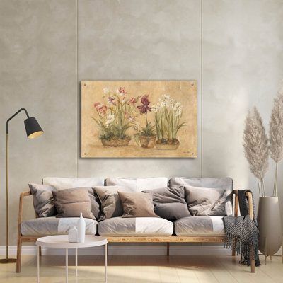 'Three Floral Baskets'  by Cheri Blum Acrylic Glass Wall Art