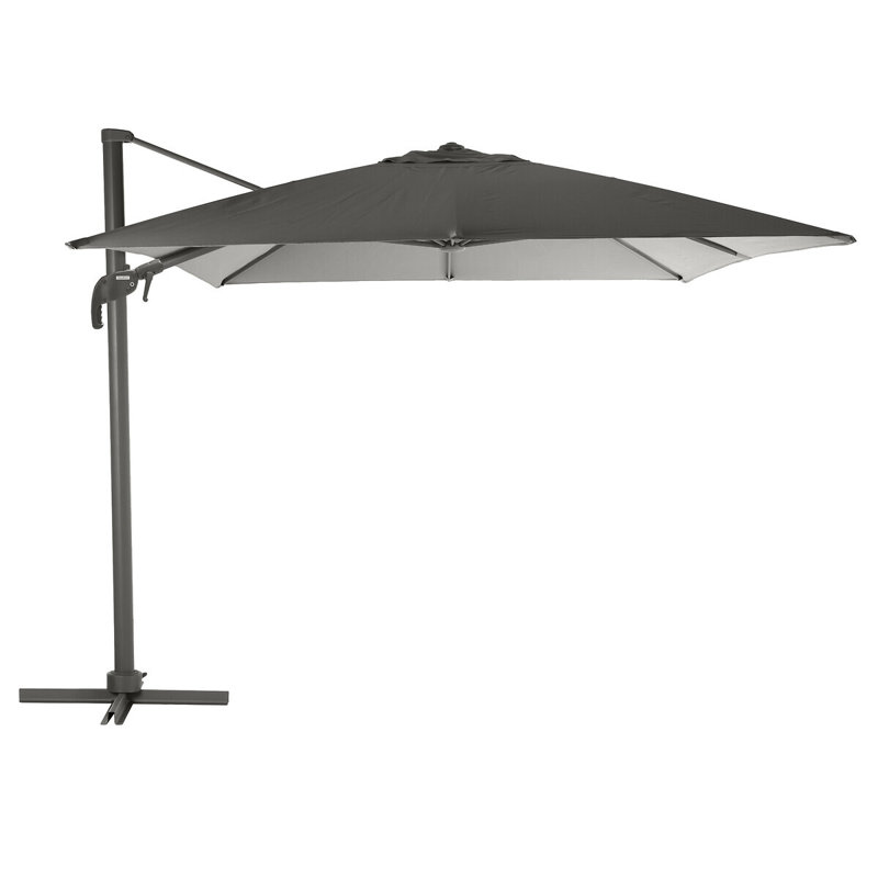 Ahmet 300cm X 300cm Rectangular Tilt Cantilever Parasol, 270cm H x 400cm W x 285cm D