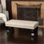 Banc repose-pieds avec rangement, pieds en bois de bouleau massif touffeté pour le salon, le vestibule, le pied de lit | Noir | Bois-1147986481