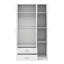 Armoire à miroir 3 portes avec 2 tiroirs, armoire supérieure, rangement pour chambre à coucher moderne-838747457