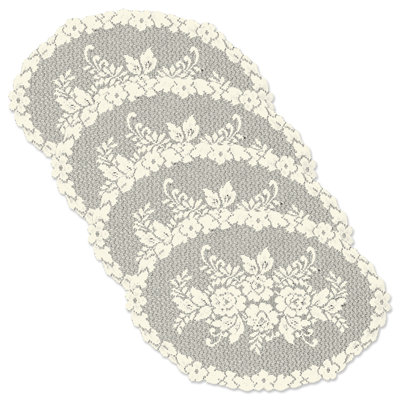 Billups Polyester Floral Oval Placemat