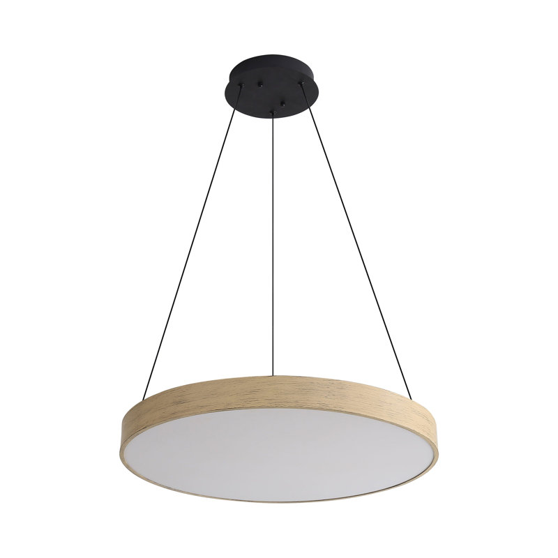 Anello 24" LED Pendant  with No Shade, Grey, Driftwood