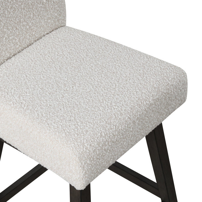 Chaise de comptoir pivotante en bois Pendergrass, Blanc