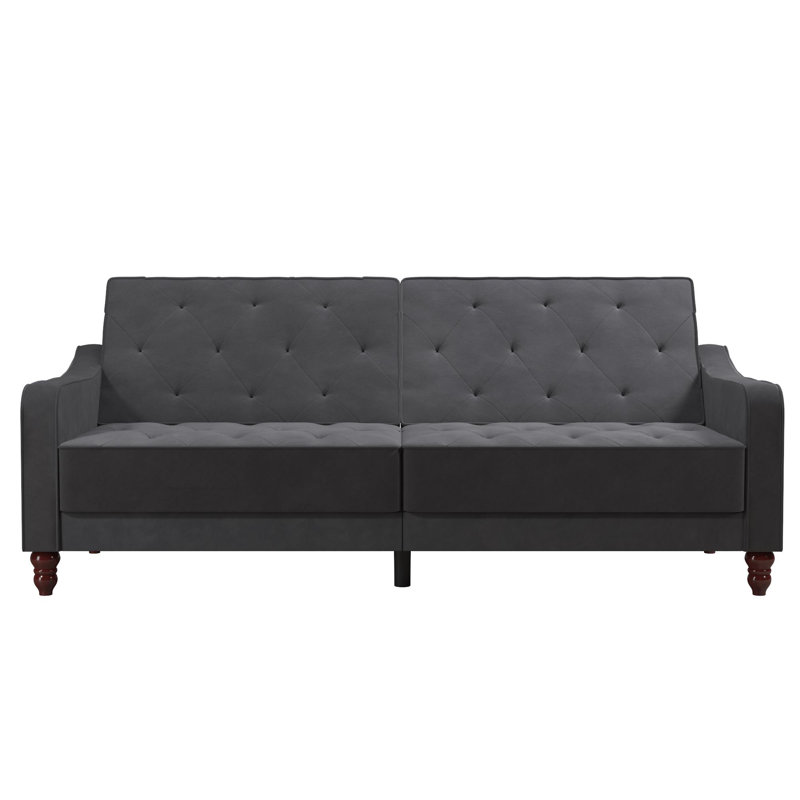 Comacho 3 Seater Velvet Sleeper, Grey