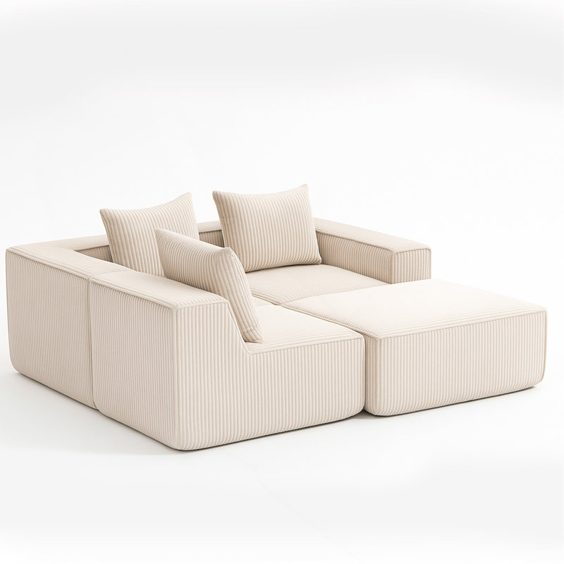 Canapé modulaire multi-personnes pouvant être combiné librement-33005-4, Beige