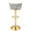 Tabouret tournant en velours-363466210