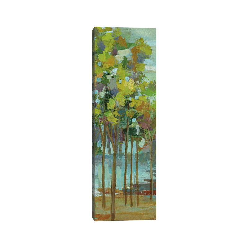«Spring Trees Panel II» par Silvia Vassileva, reproduction d'art panoramique sur toile, H 60 po x l 20 po x P 1,5 po