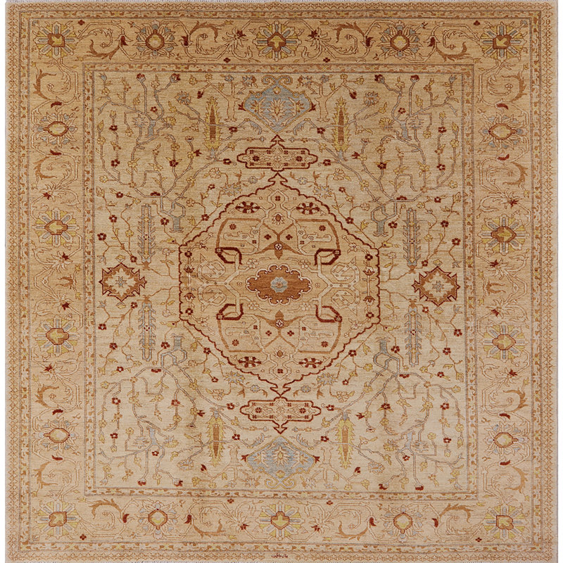 Tapis oriental beige, Carré 4 pi