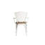 Ensemble bistro 3 pièces en fonte d'aluminium pour patio - table et chaises météo, coussin blanc