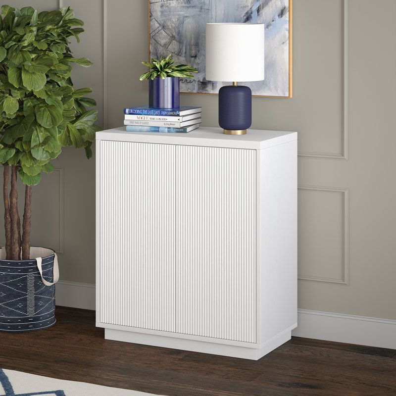 Armoire d'appoint rectangulaire large 27,75 po Warden, Blanc