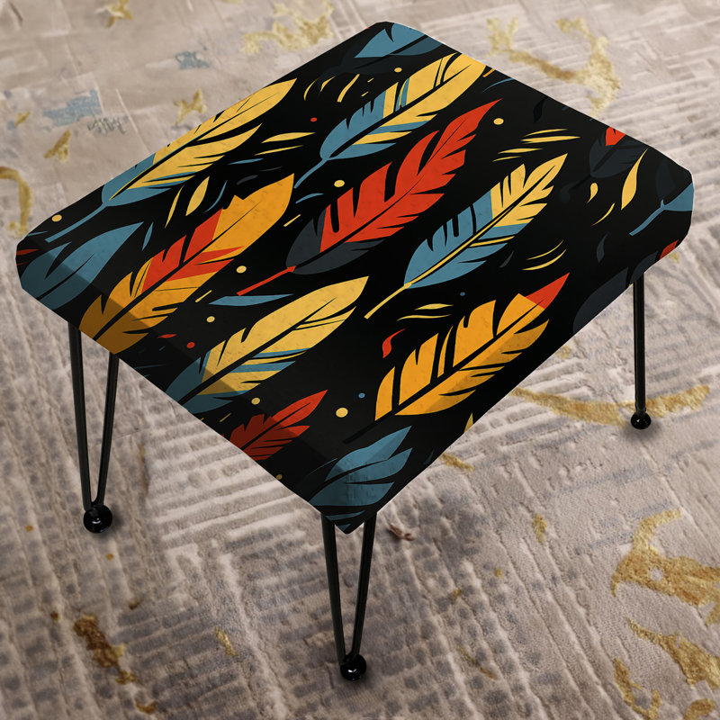 Feather Tribal Fusion - Repose-pieds rectangulaire abstrait