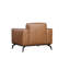 Fauteuil en cuir véritable de grain supérieur de 39,5 po Kigar
