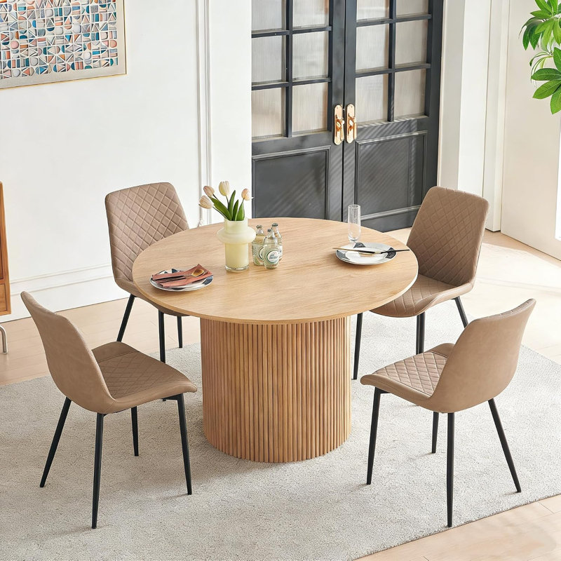 Dining Set, Chêne, Beige