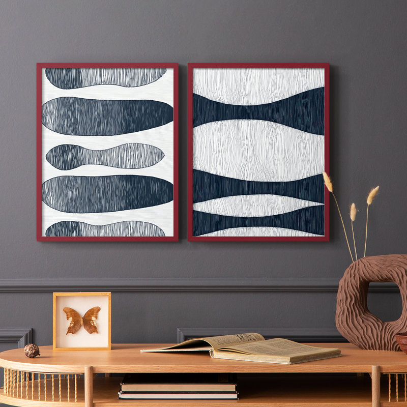 Série ABSTRACT DCCIX - Reproduction encadrée de qualité supérieure - prête à être accrochée - aucun clou requis - aucun clou requis