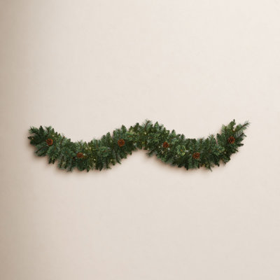 7'' in. Lighted Faux Garland