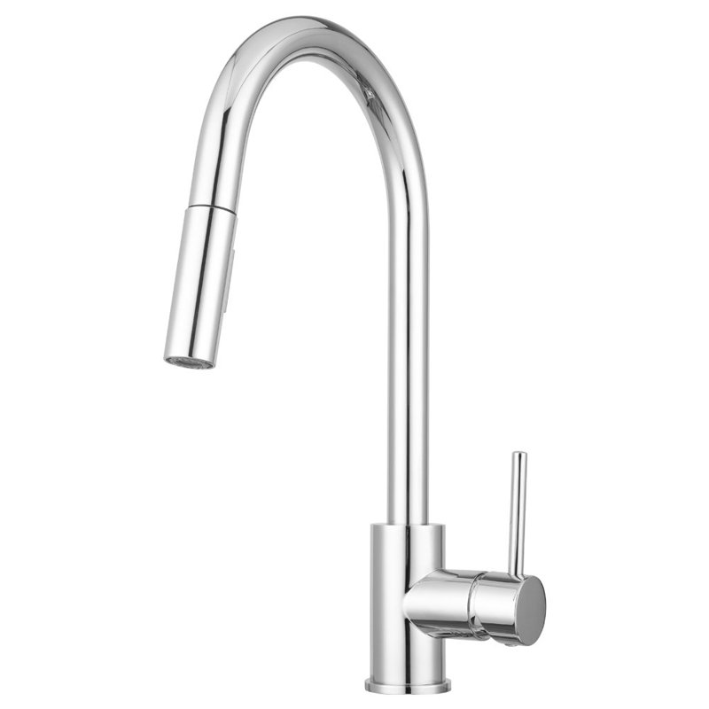 Robinet de cuisine à poignée simple pull-down Bellevue, Chrome