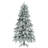 Pre-Lit Spruce Snow Flocked Christmas Tree, Artificial Hinged Xmas Tree With 300 Multi-Color LED Lights, 8 Flashing Modes &790 Snow Branch Tips, Holiday Office Home Décor