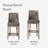 Maven Lane Vienna Swivel Stool with Faux Leather Upholstery-92561092-92561095