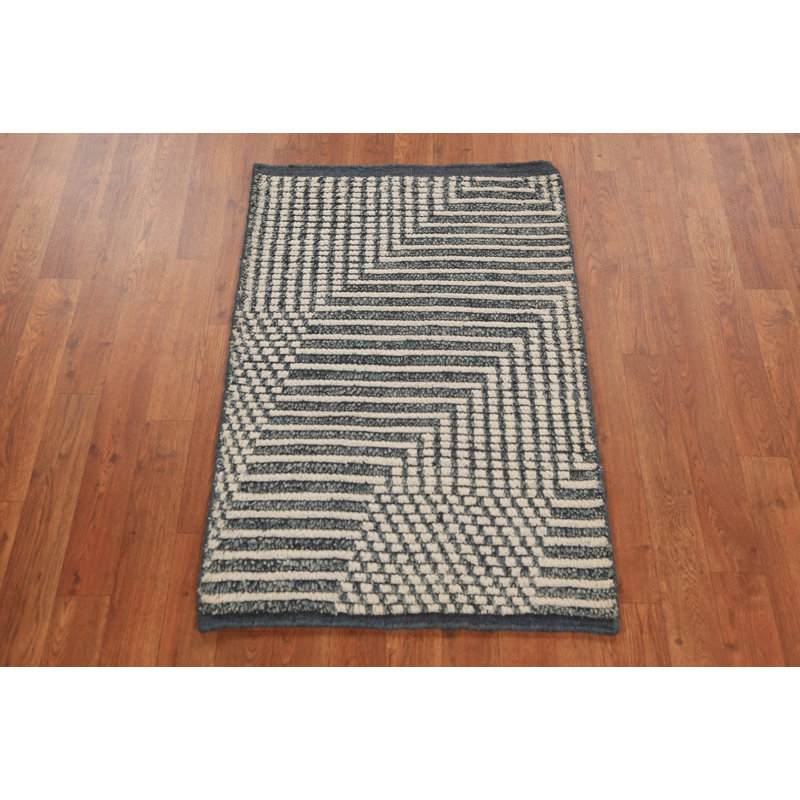 Striped Moroccan Modern Accent Rug 2x3