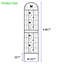Ensemble de 2 treillis de jardin en métal 86,7 po x 19,7 po, rouille - support extérieur. Assemblage facile, pour la gloire du matin, treillis 86,7 po x 19,7 po, antirouille. Et plantes, supports rose, raisin