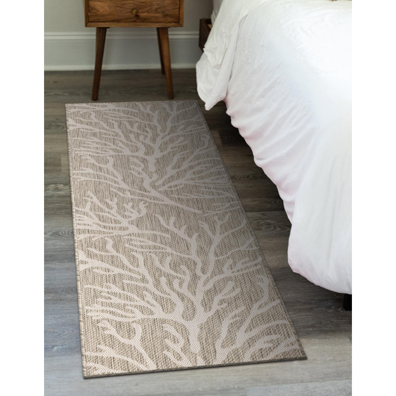 Tapis contemporain gris Azilynn, Tapis de couloir 2 pi x 8 pi