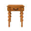 Table de bout en bois massif naturel avec tiroir, côté pour le salon et bois d'hévéa, chaleur, assemblage rapide, plateau de table en placage naturel naturel moderne, pieds