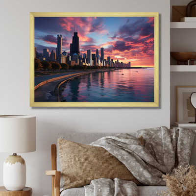 Chicago Cityscape by Night III - reproduction