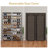 Double Row 10 Layer Shoe Cabinet Iron Pipes Non Woven Fabric Plastic 45.28X11.81X62.99In-870297068
