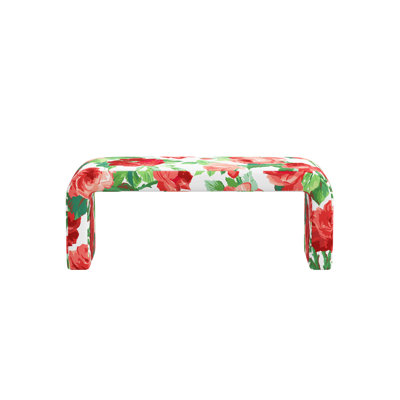 Holland Red from Scalamandre Crafted by Cloth & Company Bench