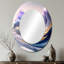 Décor de miroir mural bleu, or et mauve IV - Bleu-113798791