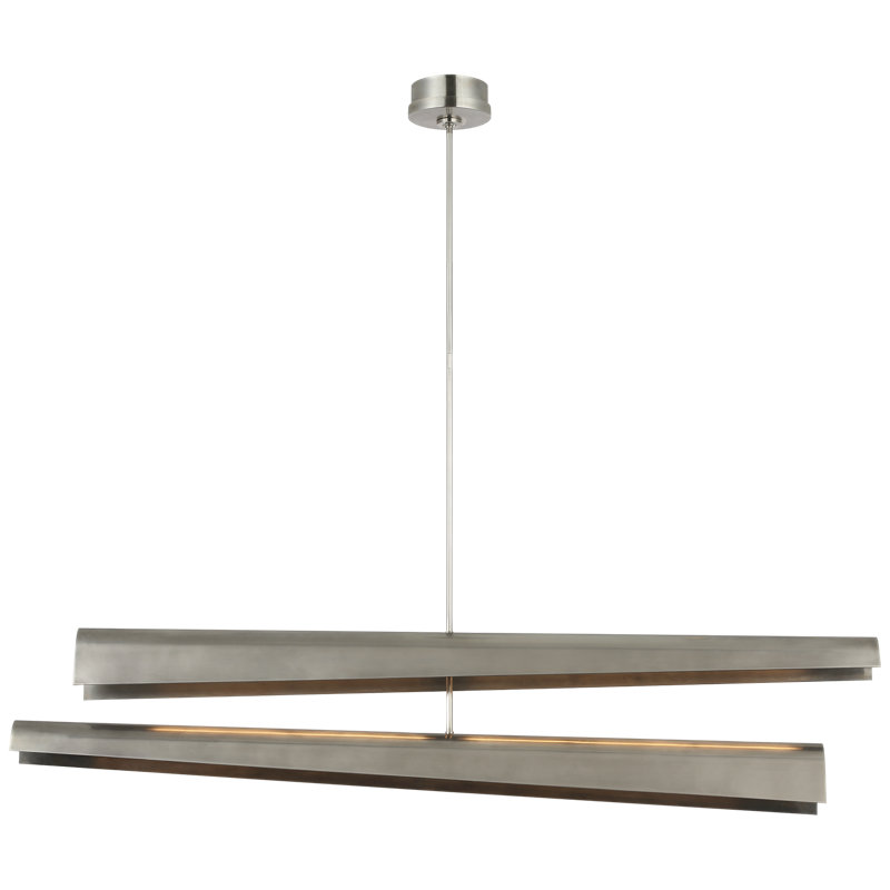 Kelly Wearstler Piel 52" Multi-Positional Chandelier, Pewter